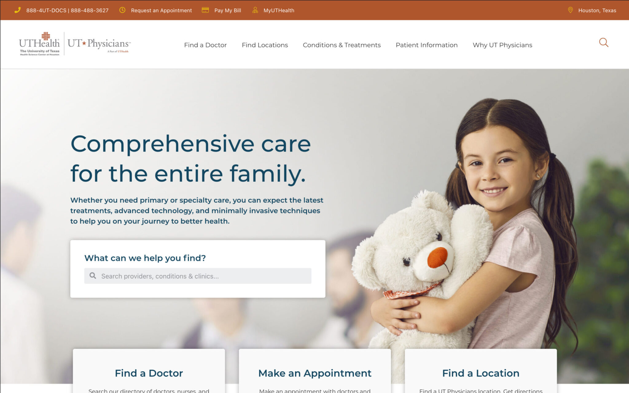 UT Physicians — desktop site