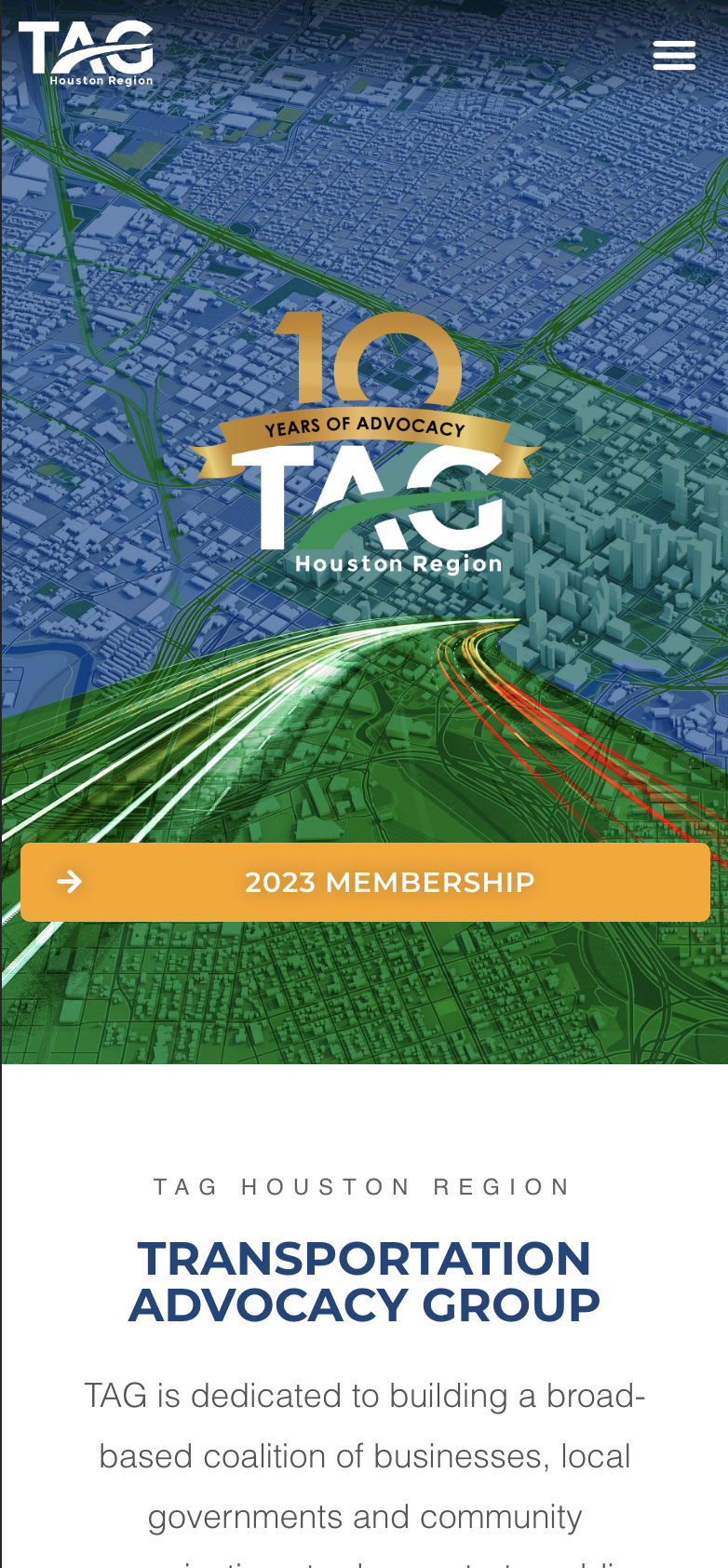 TAG Houston, mobile site