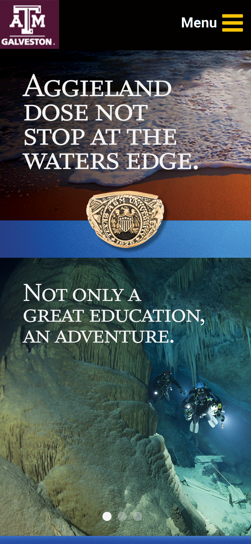 Texas A&M Galveston — mobile site