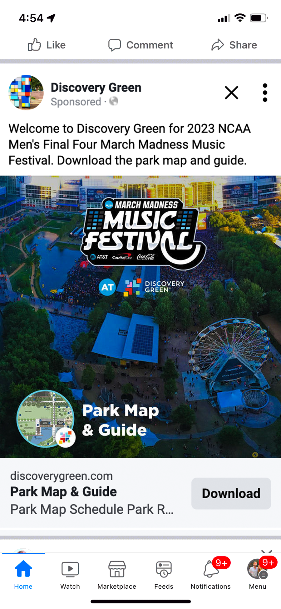 NCAA Music Fest, app screen 2