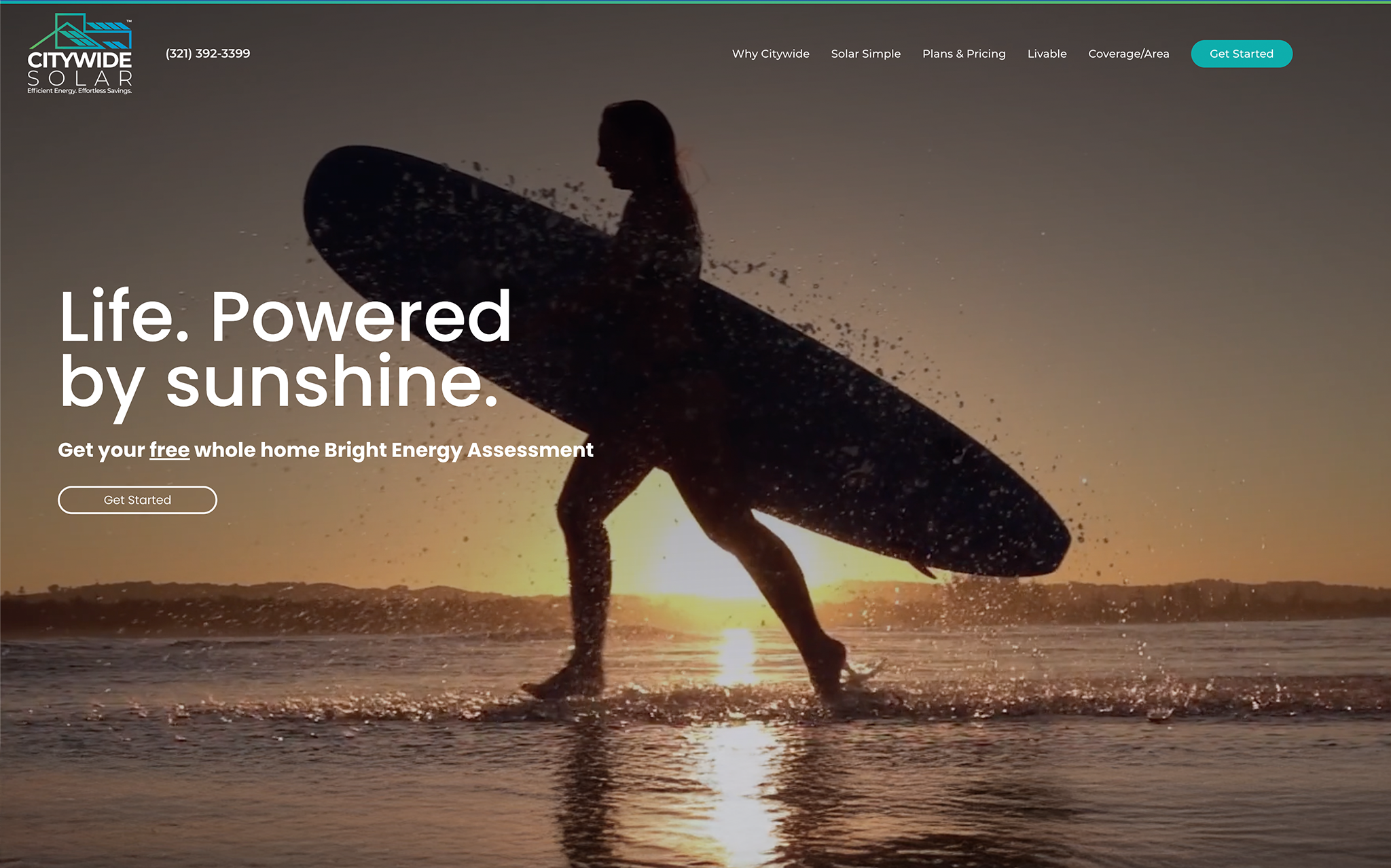 Citywide Solar, desktop site