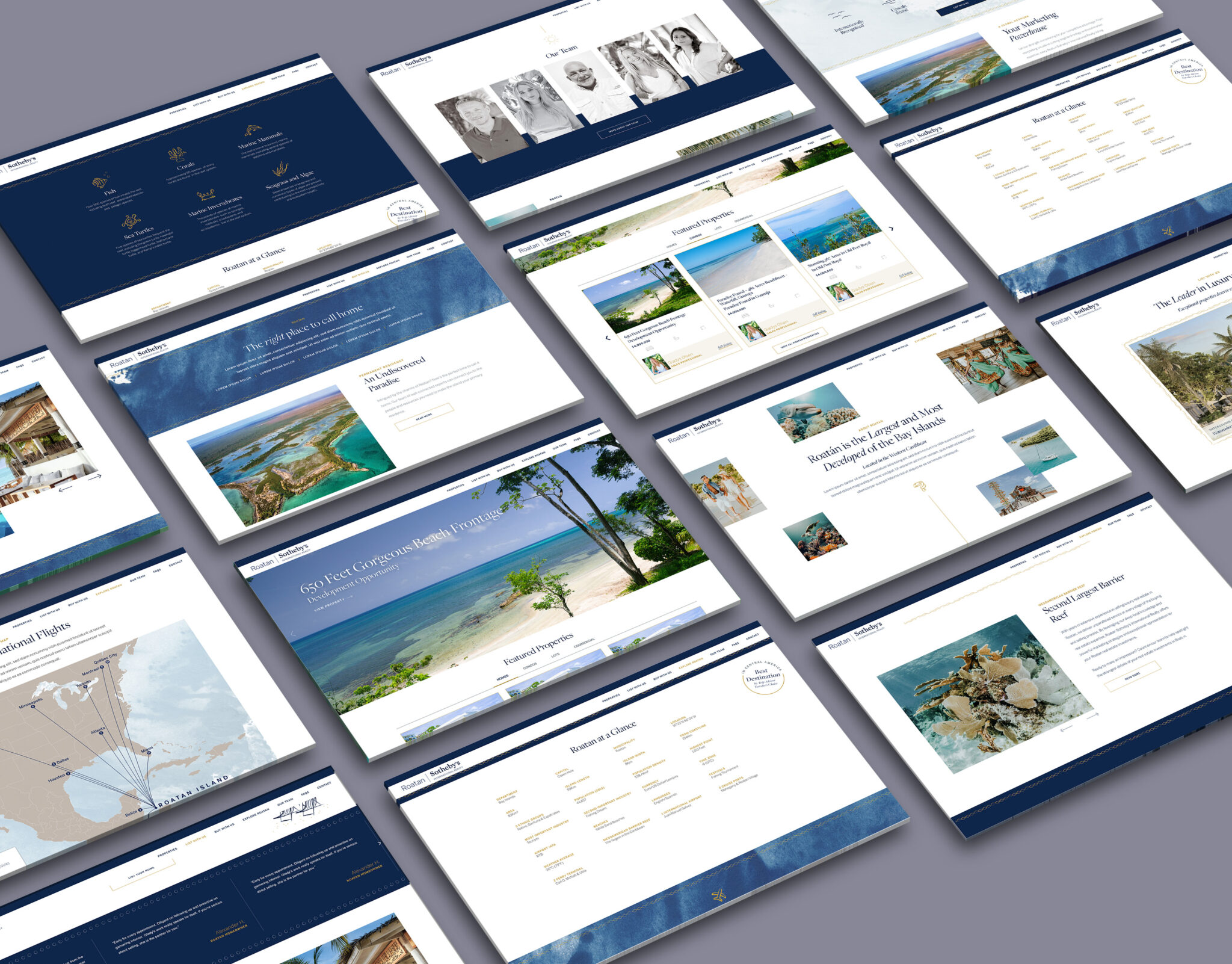 Sotheby's International website screens