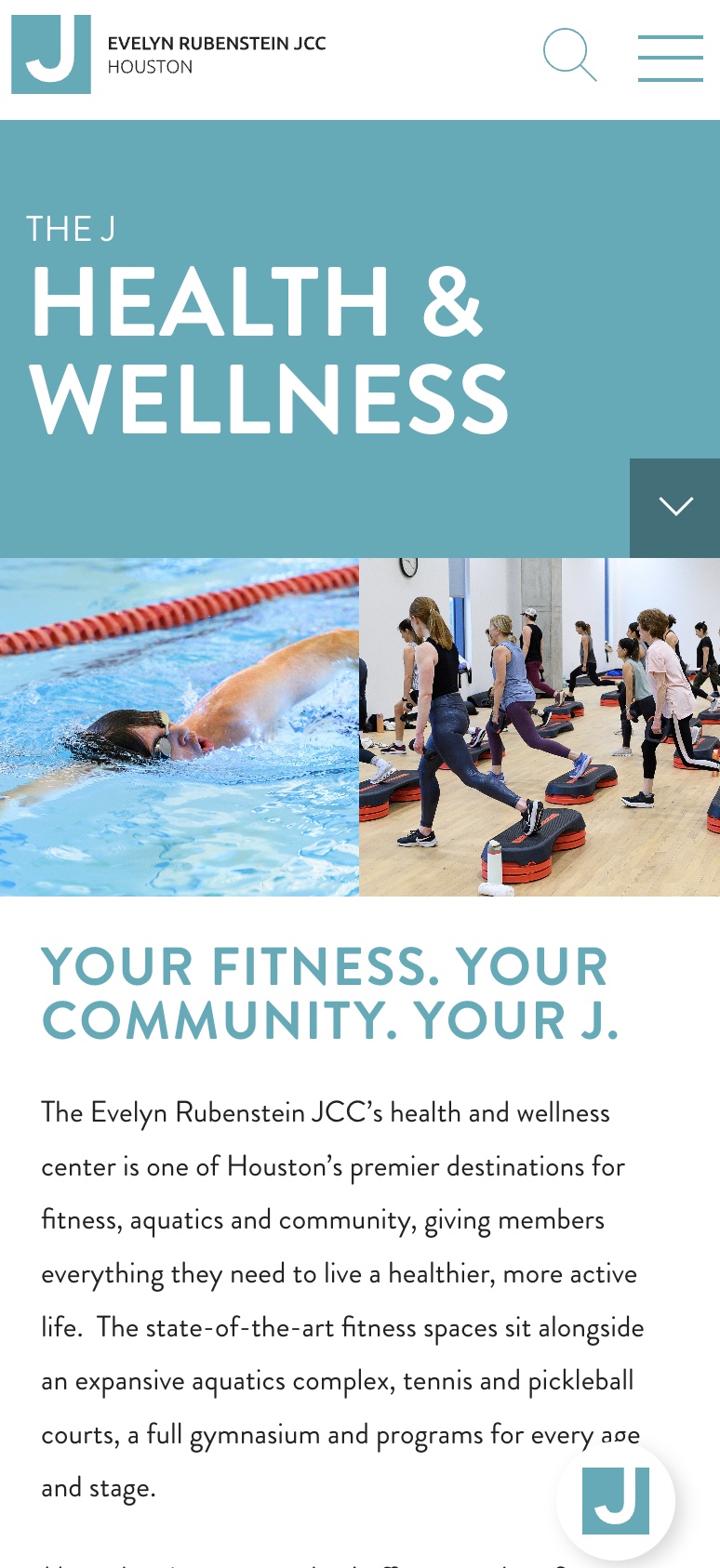 Evelyn Rubenstein JCC, mobile site