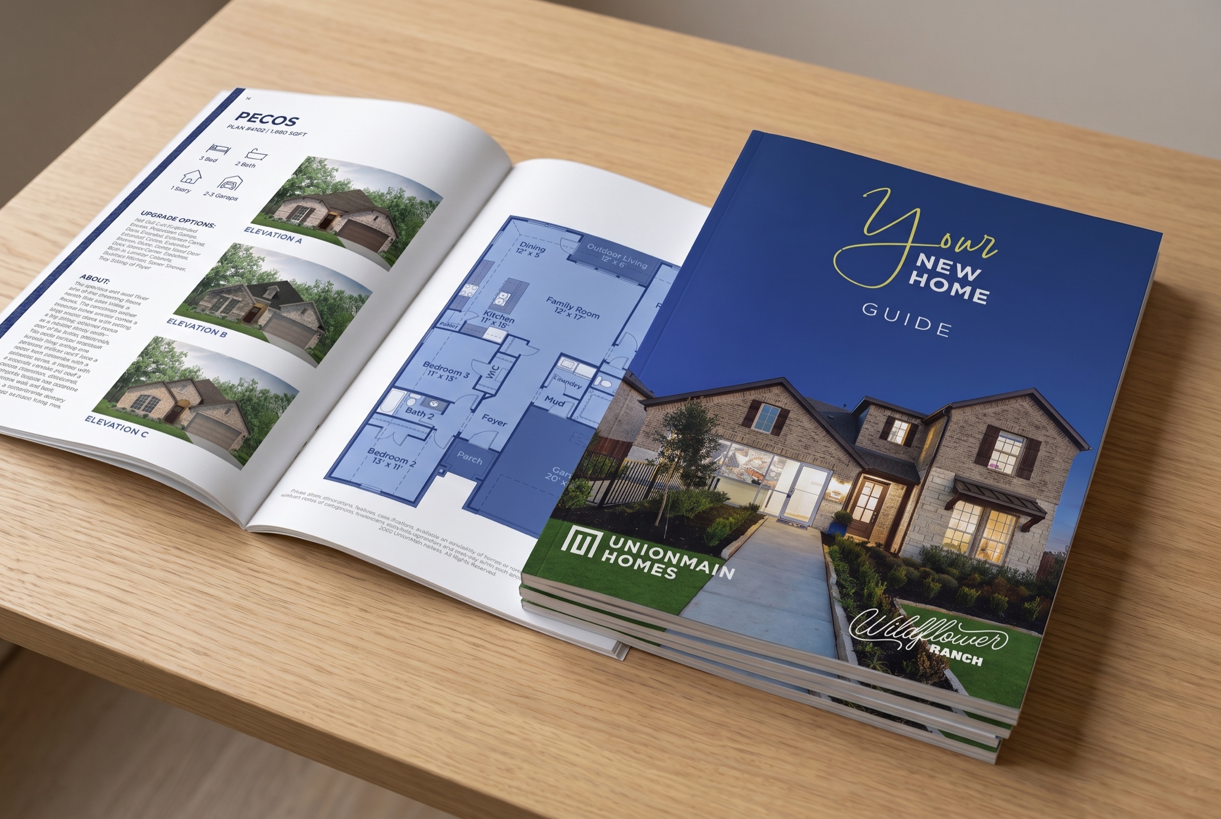 UnionMain Homes website screens